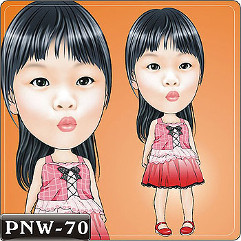 女孩人像Q版漫畫PNW-70